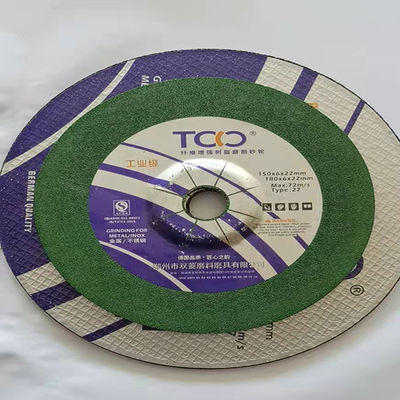 गुणवत्ता  150mm 6mm Resin Cutting Disc TCO Metal Inox Grinding Wheel Sharpness फैक्टरी